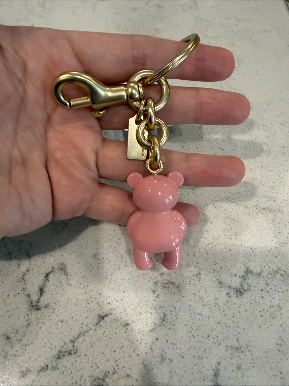 Pink Bear Coach Keychain - Picture 2 of 6